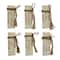 Hello Honey® 8.5" White & Red 6-Piece Wood Block Faux Books with Holiday Saying, Wood Beads & Jute Tie